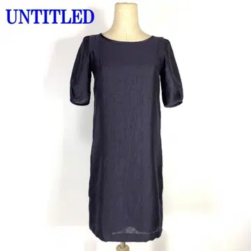 언타이틀 UNTITLED 올 패턴 반팔 원피스 네이비 0 C1288