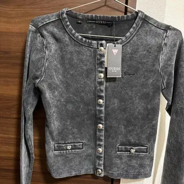 GUESS 그레이 버튼 가디건 XS