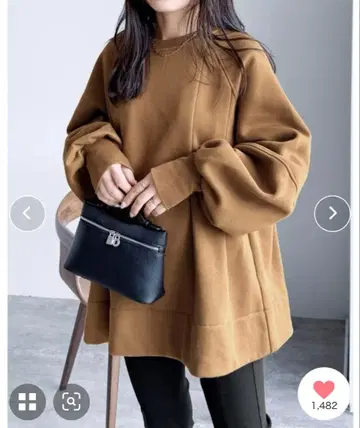 reca 속기모 턱 A라인 맨투맨 풀오버