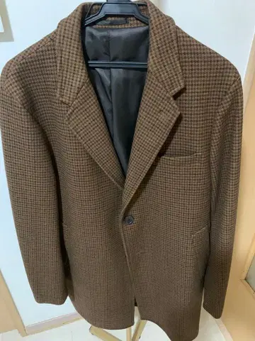 UNITED ARROWS 체크 무늬 코트 남성용