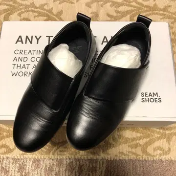 SEAM.SHOES 블랙 슬립온