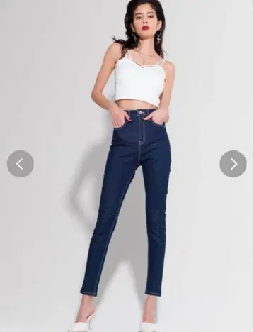 GYDA 하이웨스트 원 워시 스키니 팬츠 s 블루