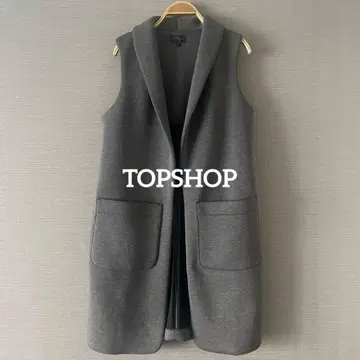 [ 새상품급 ] TOPSHOP 그레이 롱 베스트 XS