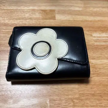 MARY QUANT 꽃 모티브 접이식 지갑