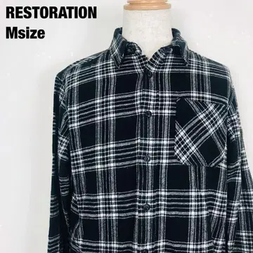 RESTORATION 레스토레이션 체크 무늬 플란넬 셔츠 A7