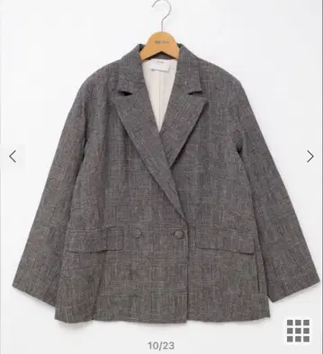 이번 시즌 enrica 글렌체크 오버 사이즈 자켓