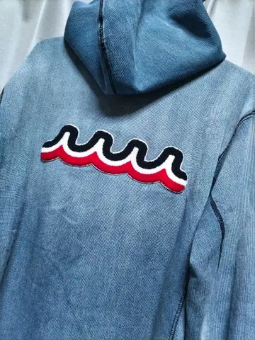 새상품급 무타 마린 x 로얄 플래시 집업 후드티 데님