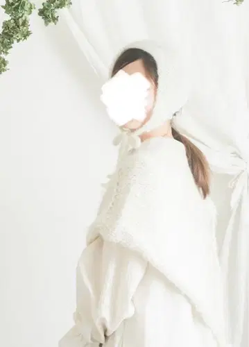 KIKONO 귀마개 모헤어 니트 모자 블랙