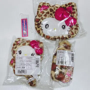 산리오 헬로키티 마스코트 파우치 스트랩 갸루 고양이 세트