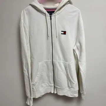 TOMMY HILFIGER 화이트 집업 후드티