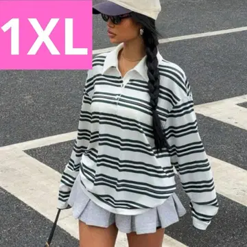 즉시 발송 라거 셔츠 피케 셔츠 드롭 숄더 긴팔 가을/겨울 1XL