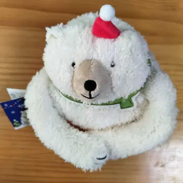 크리스마스 시로쿠마 산타 봉제 인형 KALDI 택 포함