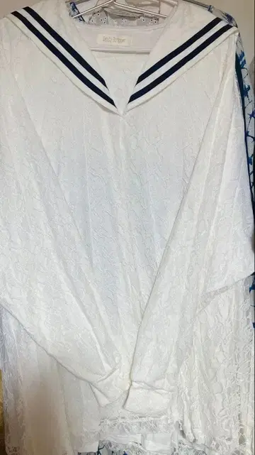 Candy Stripper 세일러 카라 레이시 원피스