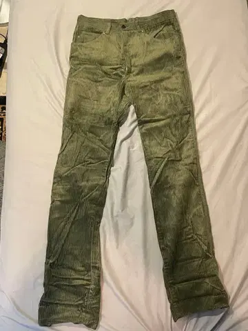 헤리티지 코듀로이 팬츠 올리브 그린