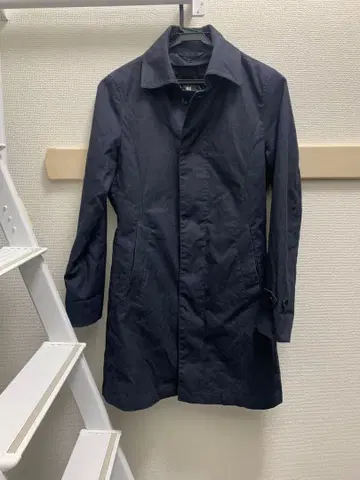 네이비 스텐카라 코트