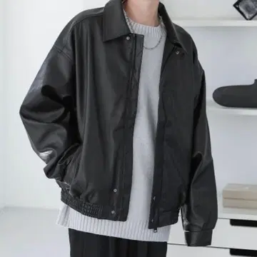 블랙 가죽 자켓