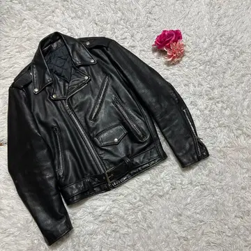 샷 더블 라이더 자켓 가죽 BLK 블랙