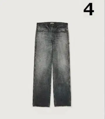 AURALEE 24AW DENIM PAINTER PANTS BLACK 4