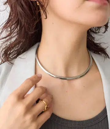리브 드와 RIVE DROITE 입고 벗기 쉬운 초커 2 실버