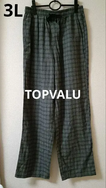 TOPVALU 체크 무늬 룸웨어 3L 새상품 면100%