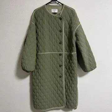 BLACK by moussy 퀼팅 롱 코트