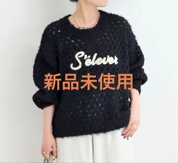 미사용 새상품 베이스 재고 페더얀 시스루 니트 로고 니트