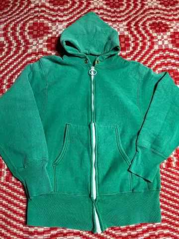 80s 리버스 위브 후드티 반지 지퍼