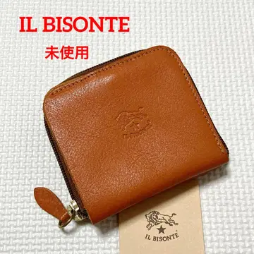 미사용 IL BISONTE 일비종떼 가죽 이단 접이식 지갑 야키누메