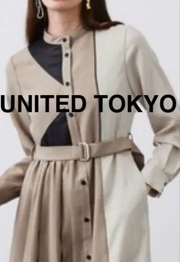 유나이티드 도쿄 슬라이드 라인 플리츠 원피스