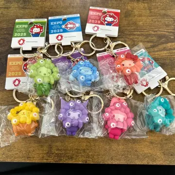 간사이 만박 산리오 최애 컬러 미야쿠미야쿠 키링 컴플리트 7종