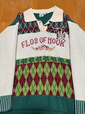 스웨터 니트 HOOK 구제 의류 폴로 옷깃 니트 여성 사이즈 XL