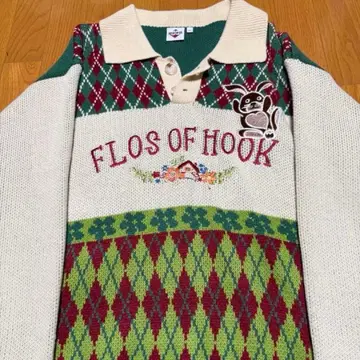 스웨터 니트 HOOK 구제 의류 폴로 옷깃 니트 여성 사이즈 XL