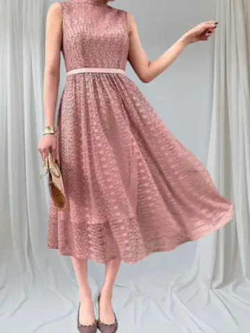 AIMER 에메 크로셰풍 레이스 드레스 결혼식 드레스 원피스