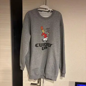 CURRY UP 맨투맨 트레이닝복 그레이 2XL