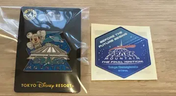 스페이스 마운틴 핀 배지 스티커