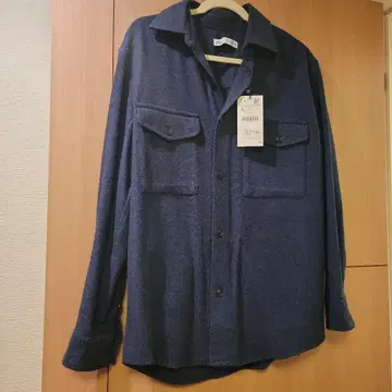 ZARA 네이비 포켓 부착 셔츠 L 사이즈