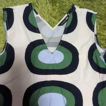 마리메꼬 유니클로 콜라보 슬리브리스 롱 원피스 그린 블루