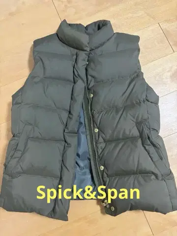 Spick&Span 카키 다운 베스트