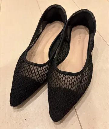 메쉬 스틸레토 펌프스 블랙