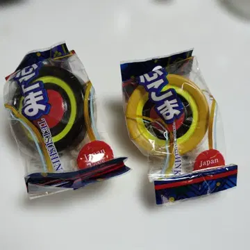 컬러풀한 일본제 팽이 2개 세트