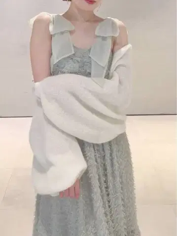 snidel 시어 볼레로 가디건 IVR