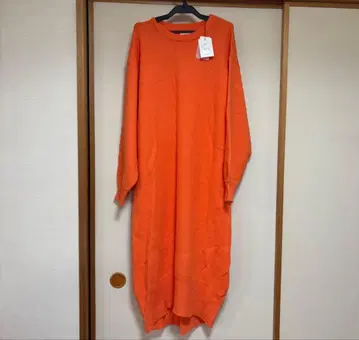 피카 야마다야 스콧 클럽 오렌지 니트 원피스