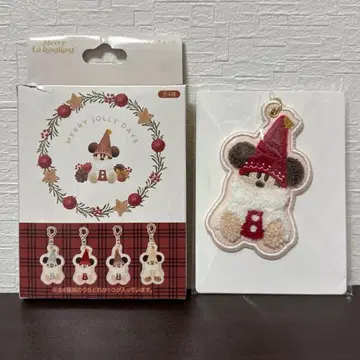 디즈니 리조트 2025 크리스마스 릴린린 키체인 빨간색 레드