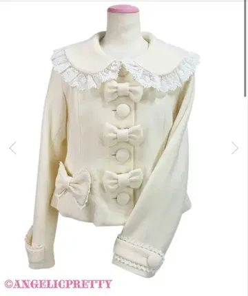 [ 택 포함 새상품 ] 엔젤릭 프리티 Trio Ribbon 숏코트