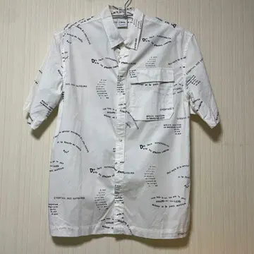 ZARA 자라 남성용 화이트 계열 반팔 셔츠