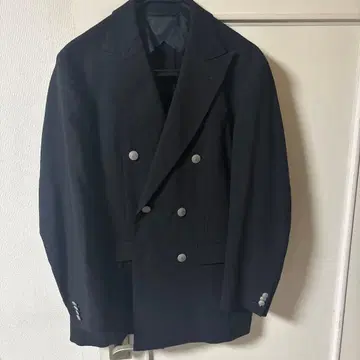 MORLES 블랙 더블 브레스트 자켓 블레이저 L