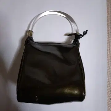 블랙 핸드백 투명 핸들