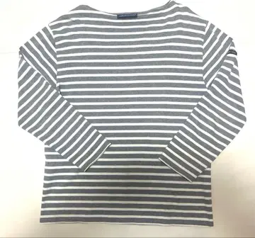 SAINT JAMES 세인트 제임스 티셔츠 그레이/화이트 보더