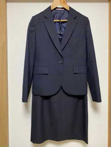 아오키 수트 셋업 네이비 L 워셔블