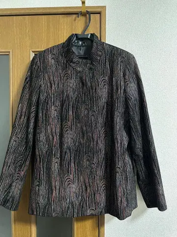 양가죽 피그스킨 자카드 노카라 자켓 모드 스타일 한국 스트릿